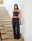 Calça Reta Over- Jeans preto