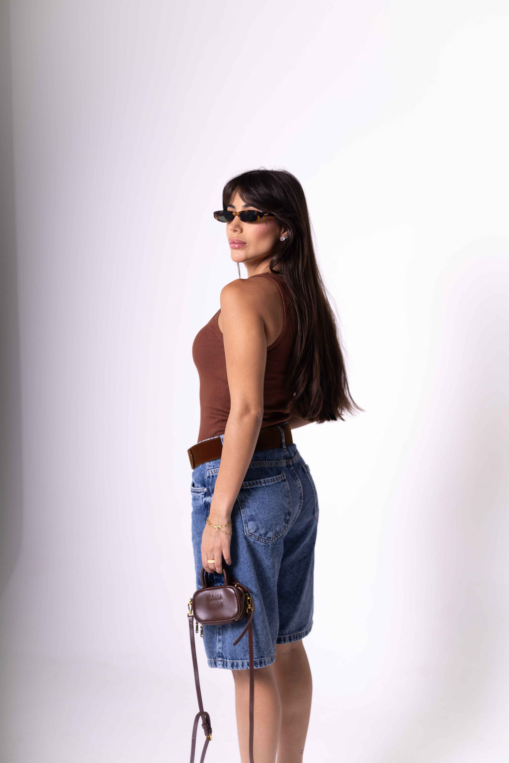 Regata Feminina Algodão Egípcio - Marrom