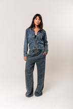 Jaqueta Ali - Jeans Marmorizado