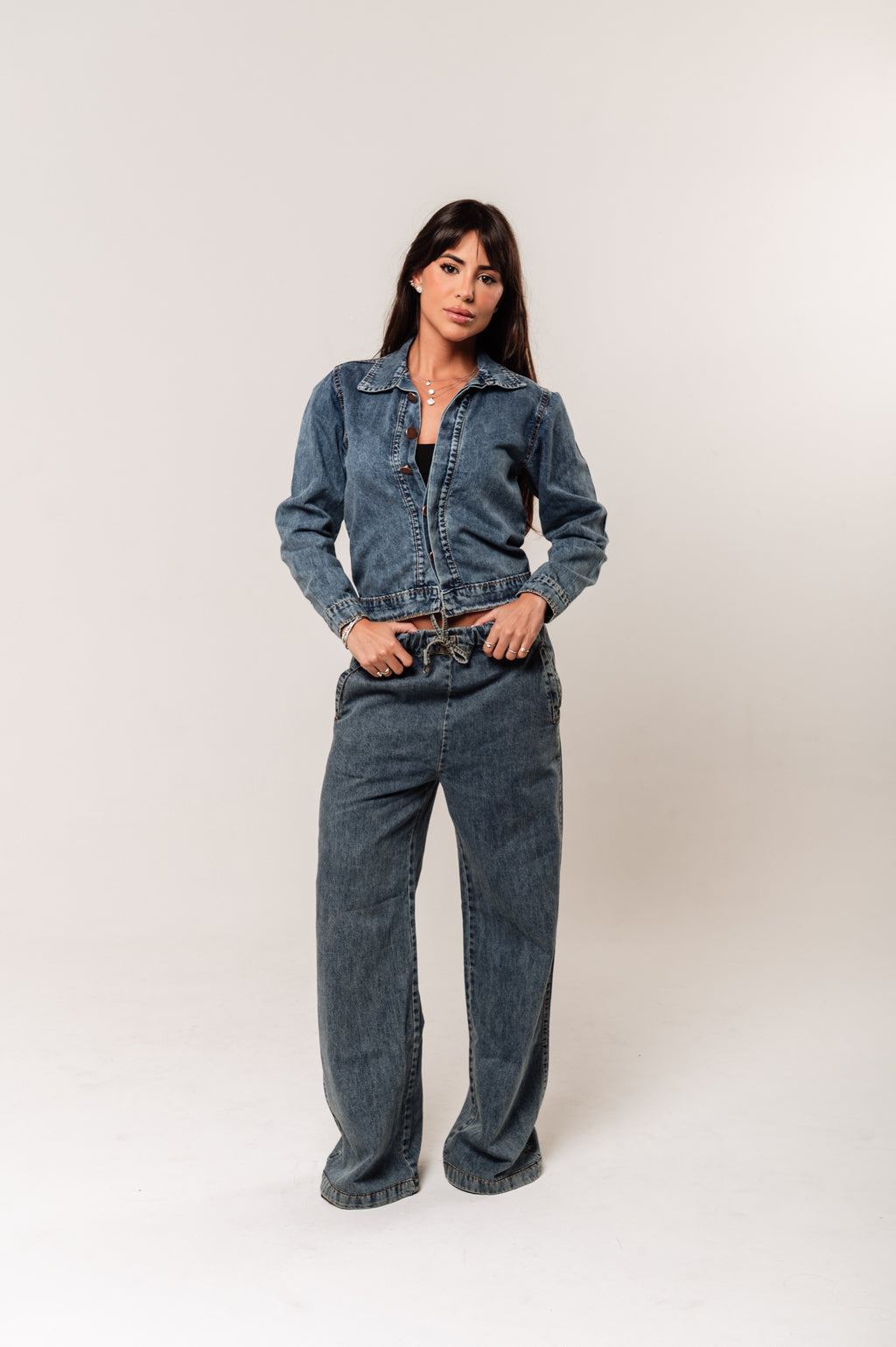 Jaqueta Ali - Jeans Marmorizado