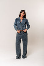 Jaqueta Ali - Jeans Marmorizado