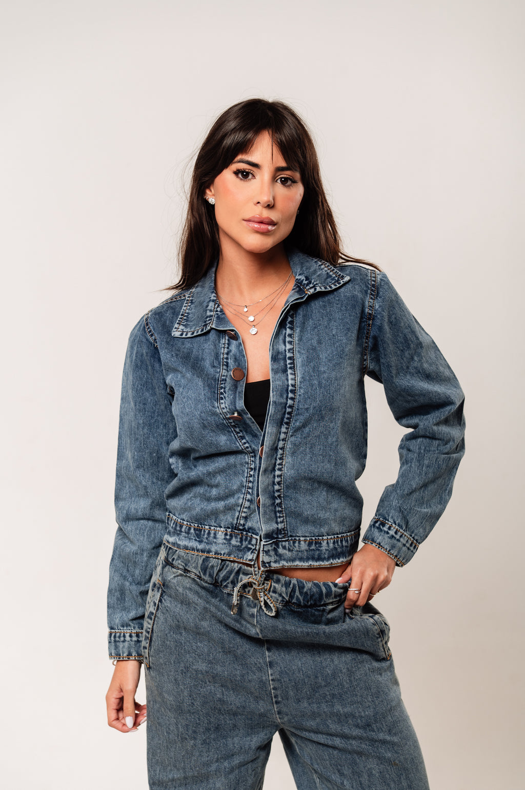Jaqueta Ali - Jeans Marmorizado